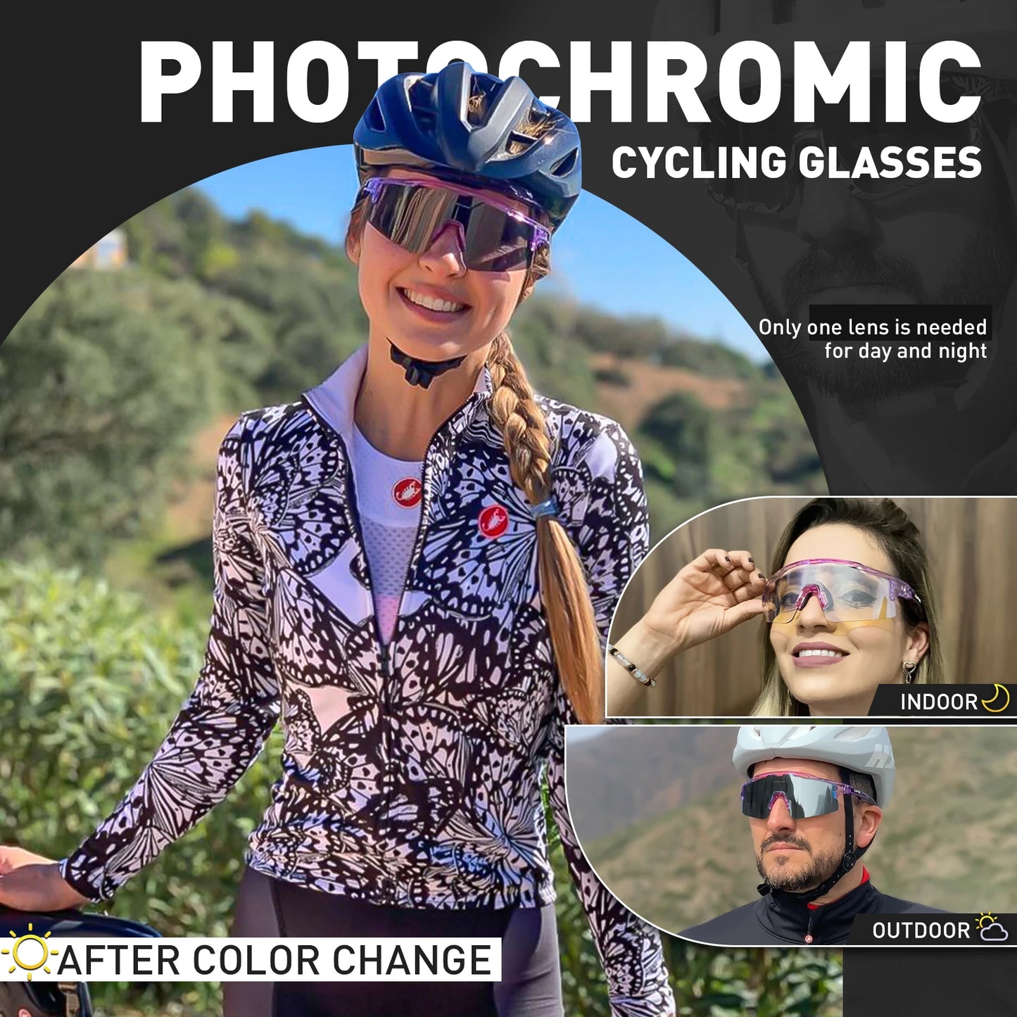 Polarized Cycling Sunglasses – UV400 Protection, TR90 Frame for Men & Women