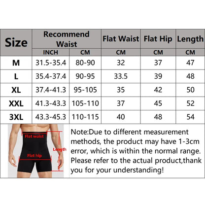 Men's High Waist Shapewear Boxer Briefs
