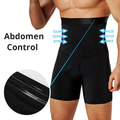 Men's High Waist Shapewear Boxer Briefs